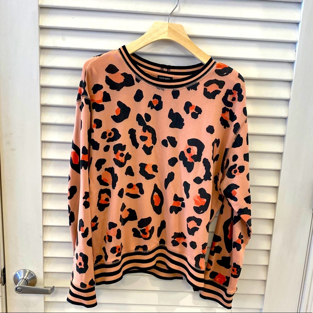 David Lerner leopard top size L